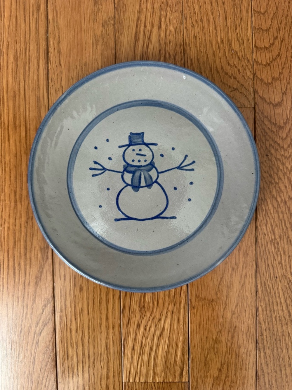 BBP Beaumont Brothers Pottery 1999
7” Snowman Plate - Salt Glaze